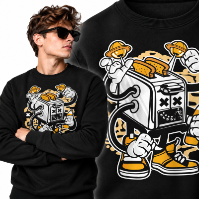 BLUZA  ANIMOWANA TOASTER MONSTER
